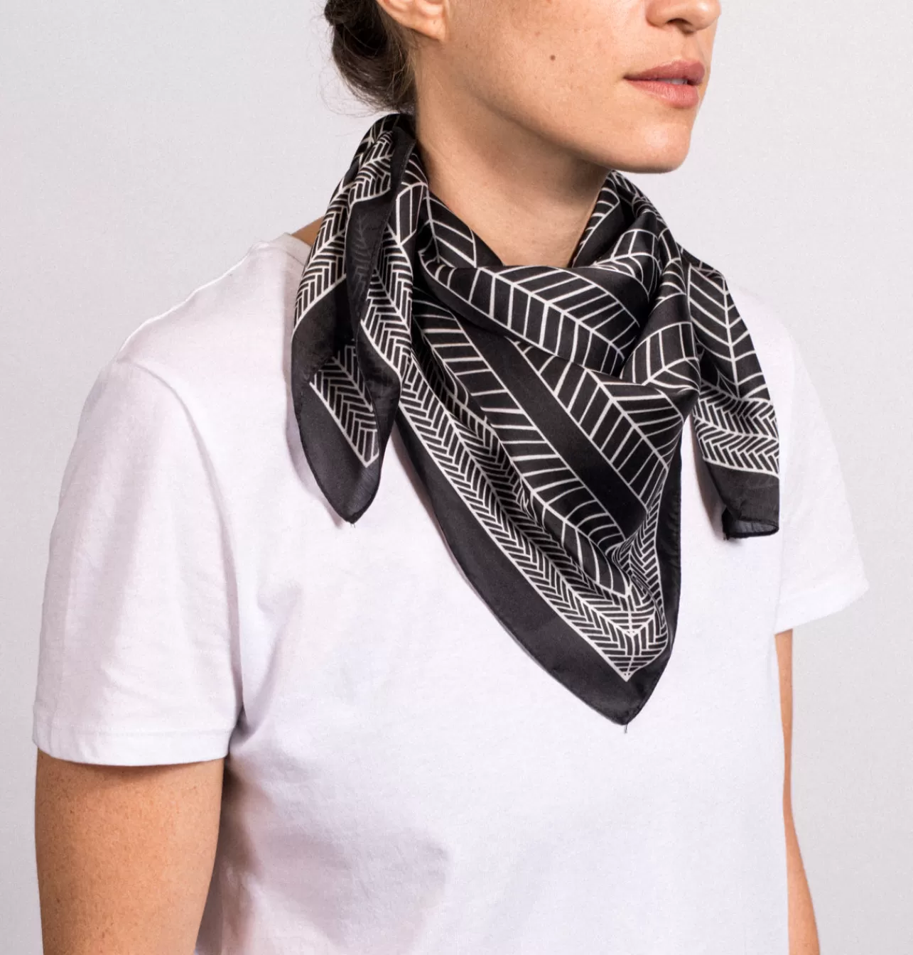 Daniella Lehavi Geo Leaf Printed Scarf