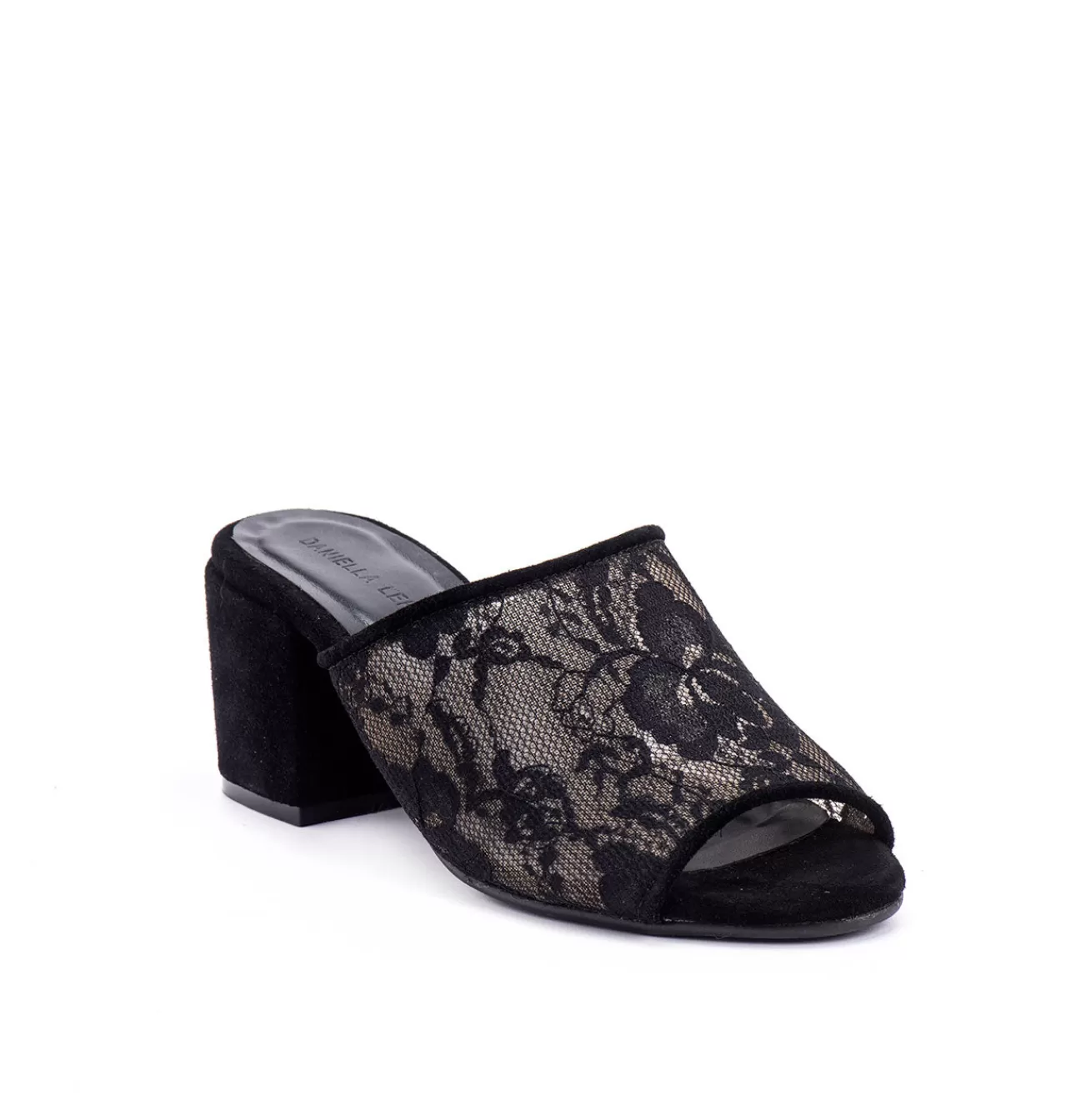 Daniella Lehavi Pewter Lace Slides