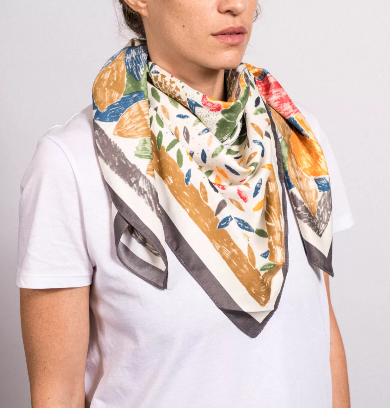 Daniella Lehavi Silky Printed Floral Scarf